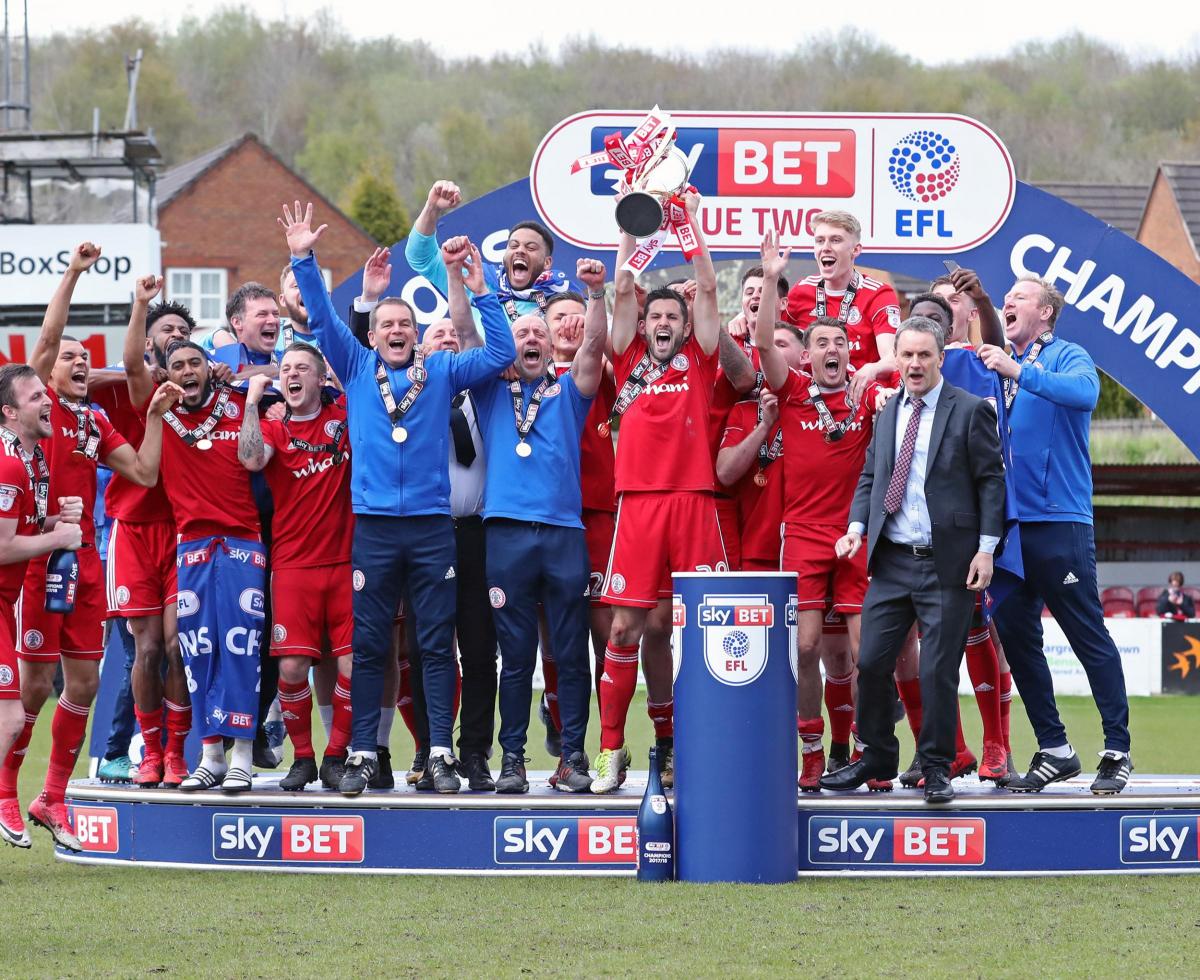 Accrington Stanley's celebration of league title win