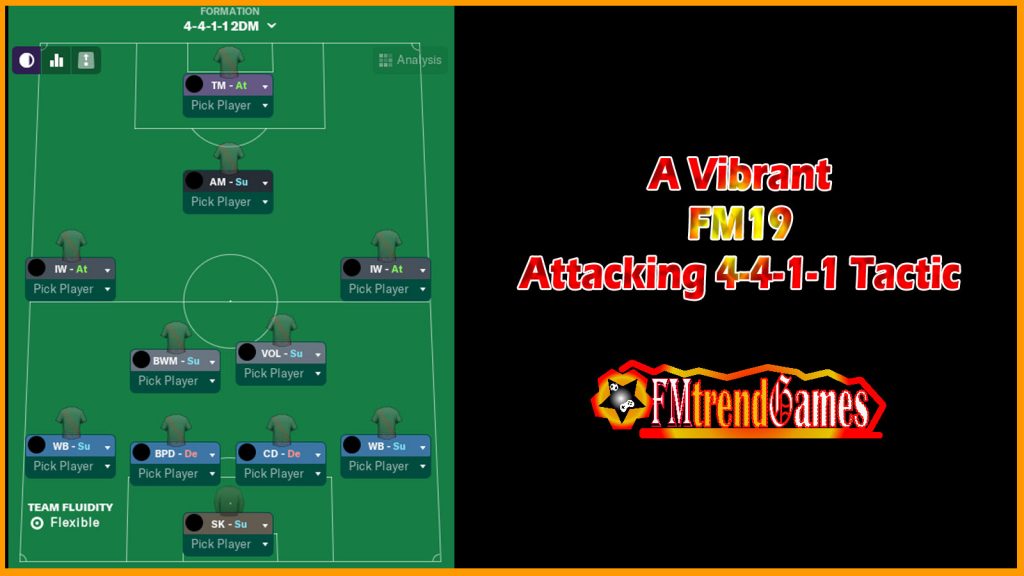 A Vibrant FM19 Attacking 4-4-1-1 Tactic | FMtrendGames