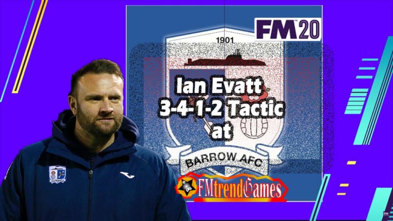 Ian Evatt Possession 3-4-1-2 Tactic at Barrow AFC: FM20