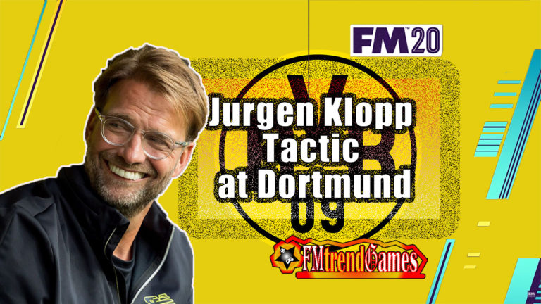 Jurgen Klopp 4-2-3-1 Gegenpress Tactic at Dortmund in FM20