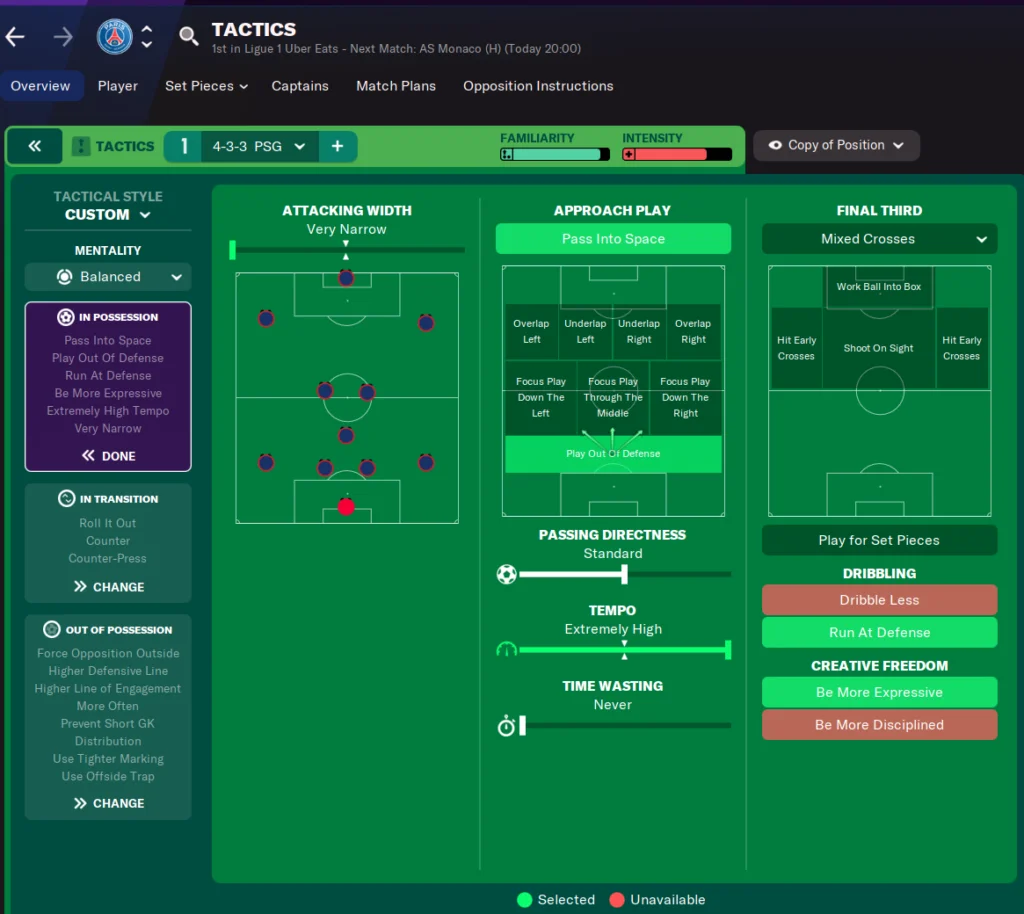 MESSI AT PSG, THREE OPTIONS, BEST FM21 TACTIC, Football Manager 2021