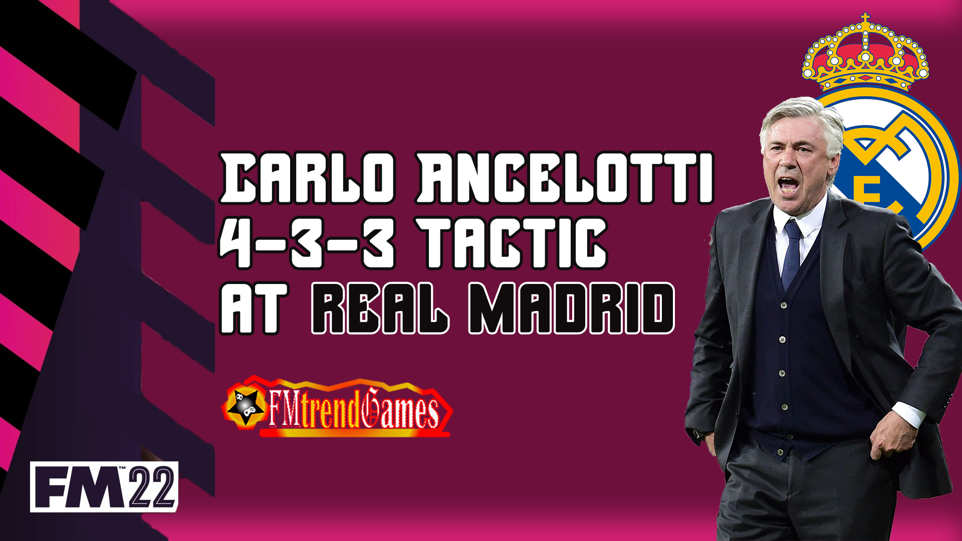 FM22 Carlo Ancelotti 4-3-3 Modified Version