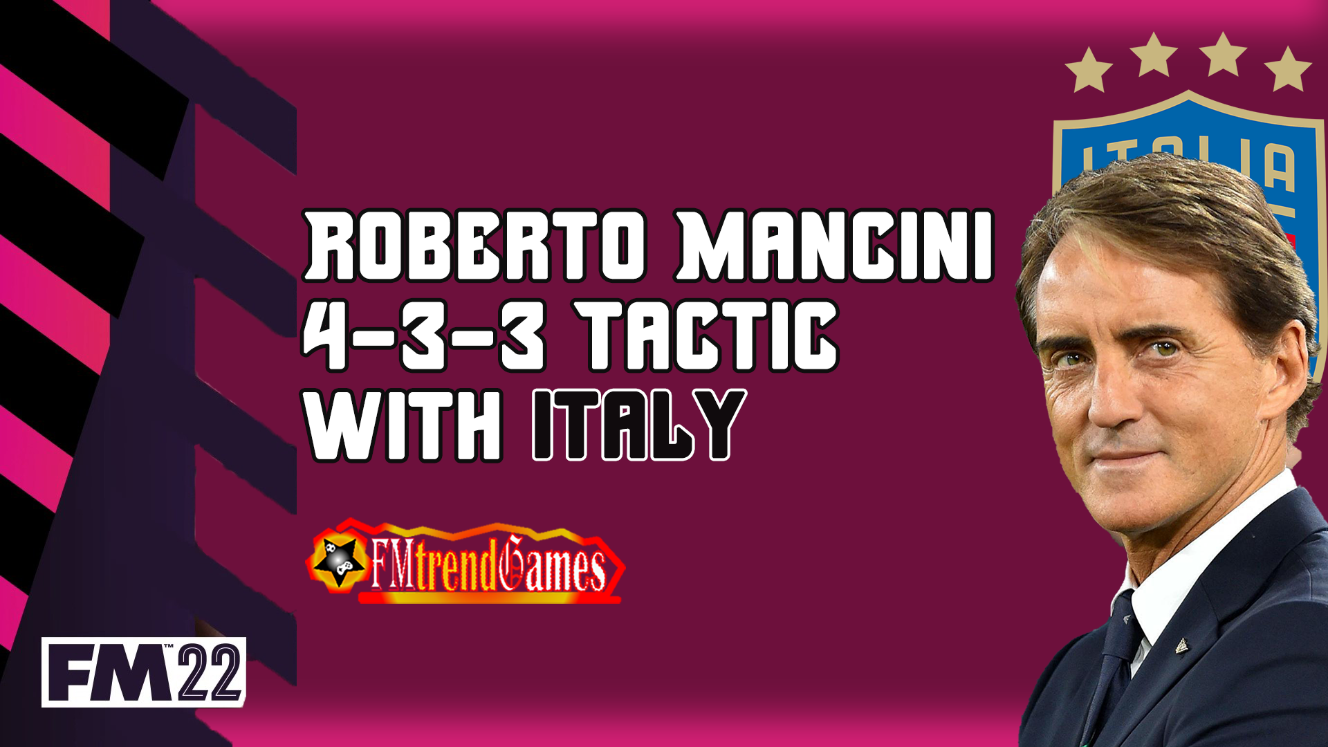 Roberto Mancini 4-3-3 tactic with Italy national team