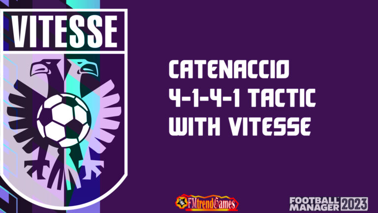 FM23 Catenaccio Asymmetric Tactic | FM23 4-1-4-1 with Vitesse