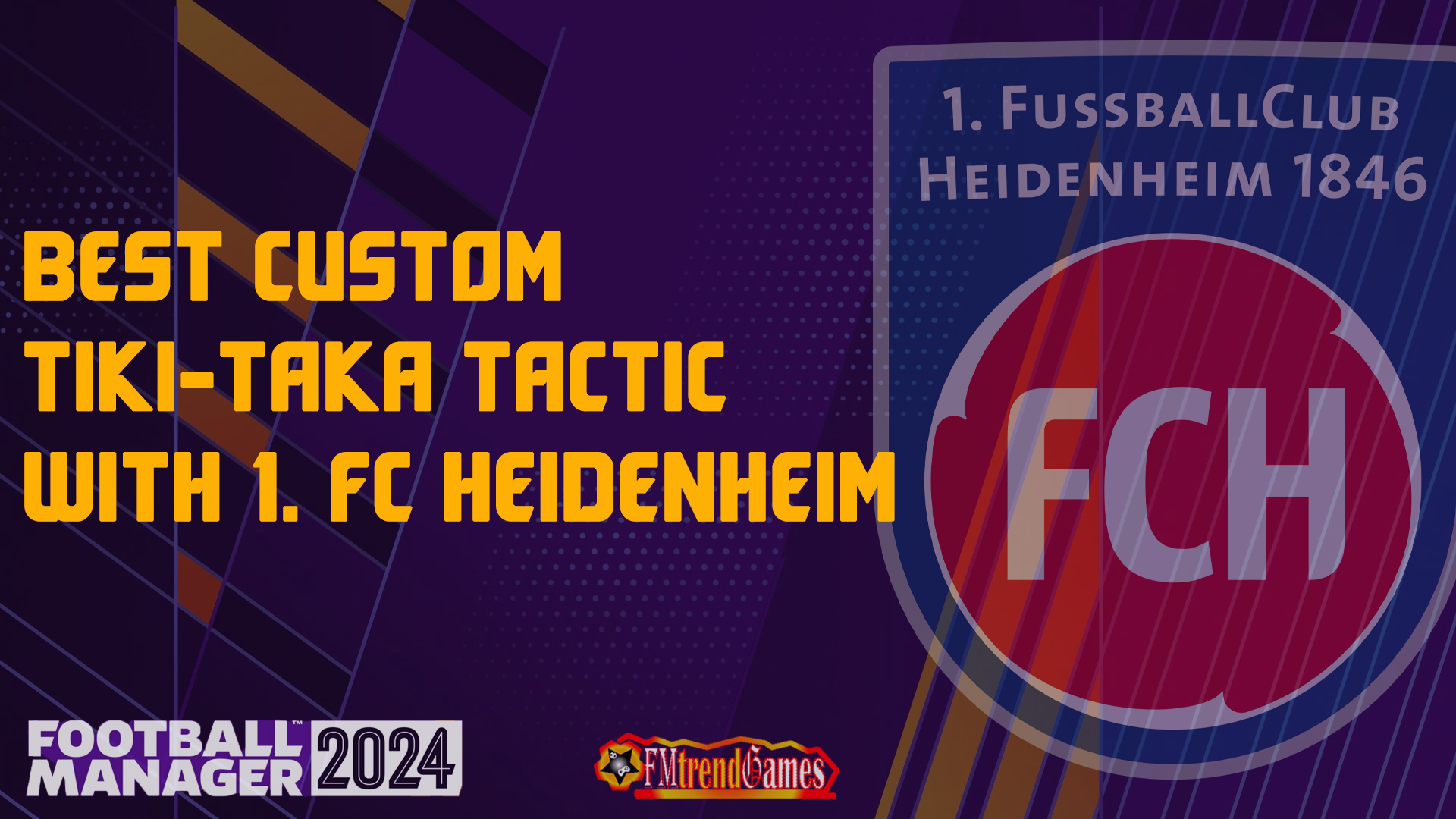 Best Custom Asymmetric Tiki-Taka Tactic 4-1-4-1 version with 1. FC Heidenheim