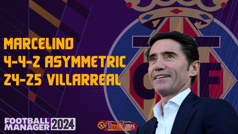 FM24 Marcelino 4-4-2 Asymmetric in the 24-25 Villarreal