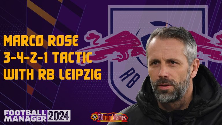 Marco Rose 3-4-2-1 Tactic with RB Leipzig in FM24 24-25