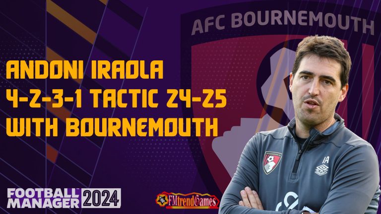 Andoni Iraola 4-2-3-1 Tactic with AFC Bournemouth 24-25 Season