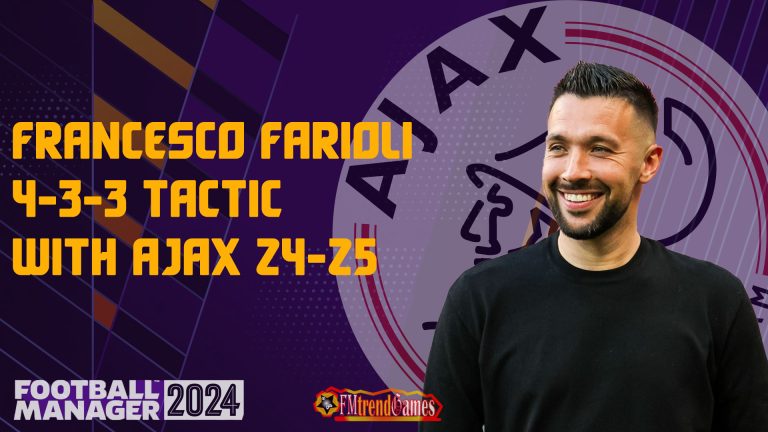 Francesco Farioli 4-3-3 Tactic with AFC Ajax 24-25 Season