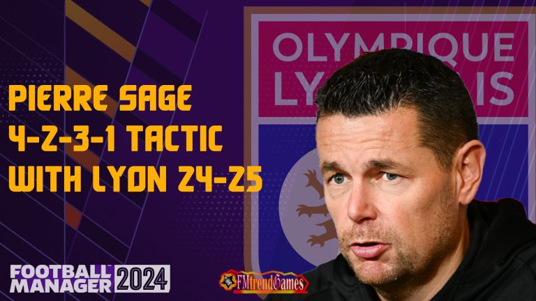 Pierre Sage 4-2-3-1 Asymmetric Tactic with Olympique Lyon 24-25 Season