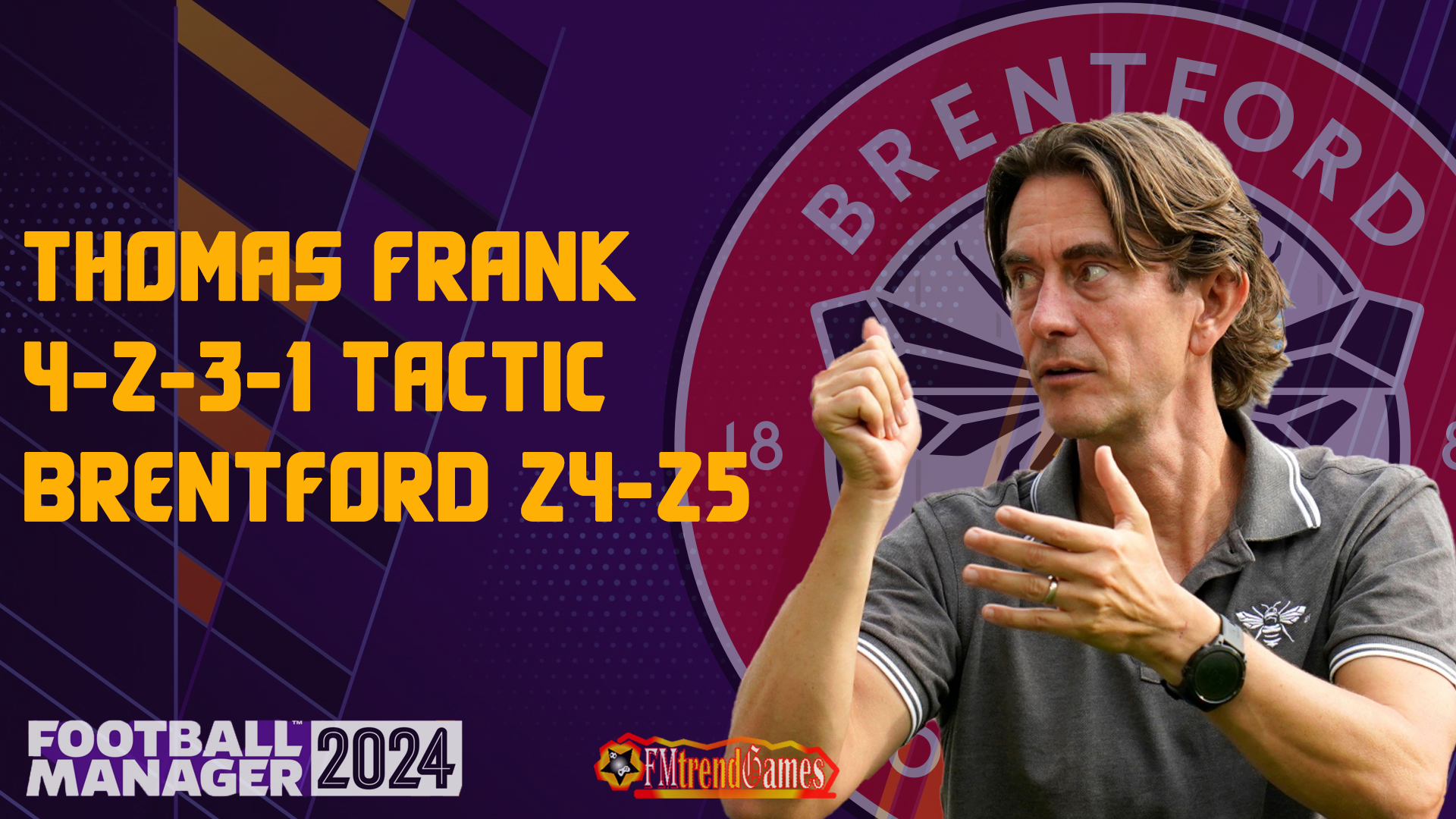 Thomas Frank 4-2-3-1 Asymmetric Tactic with Brentford 24-25