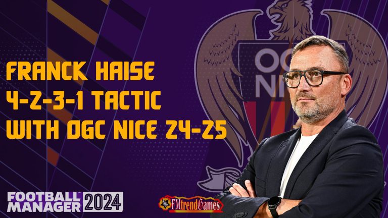 Franck Haise 4-2-3-1 Tactic with OGC Nice 24-25