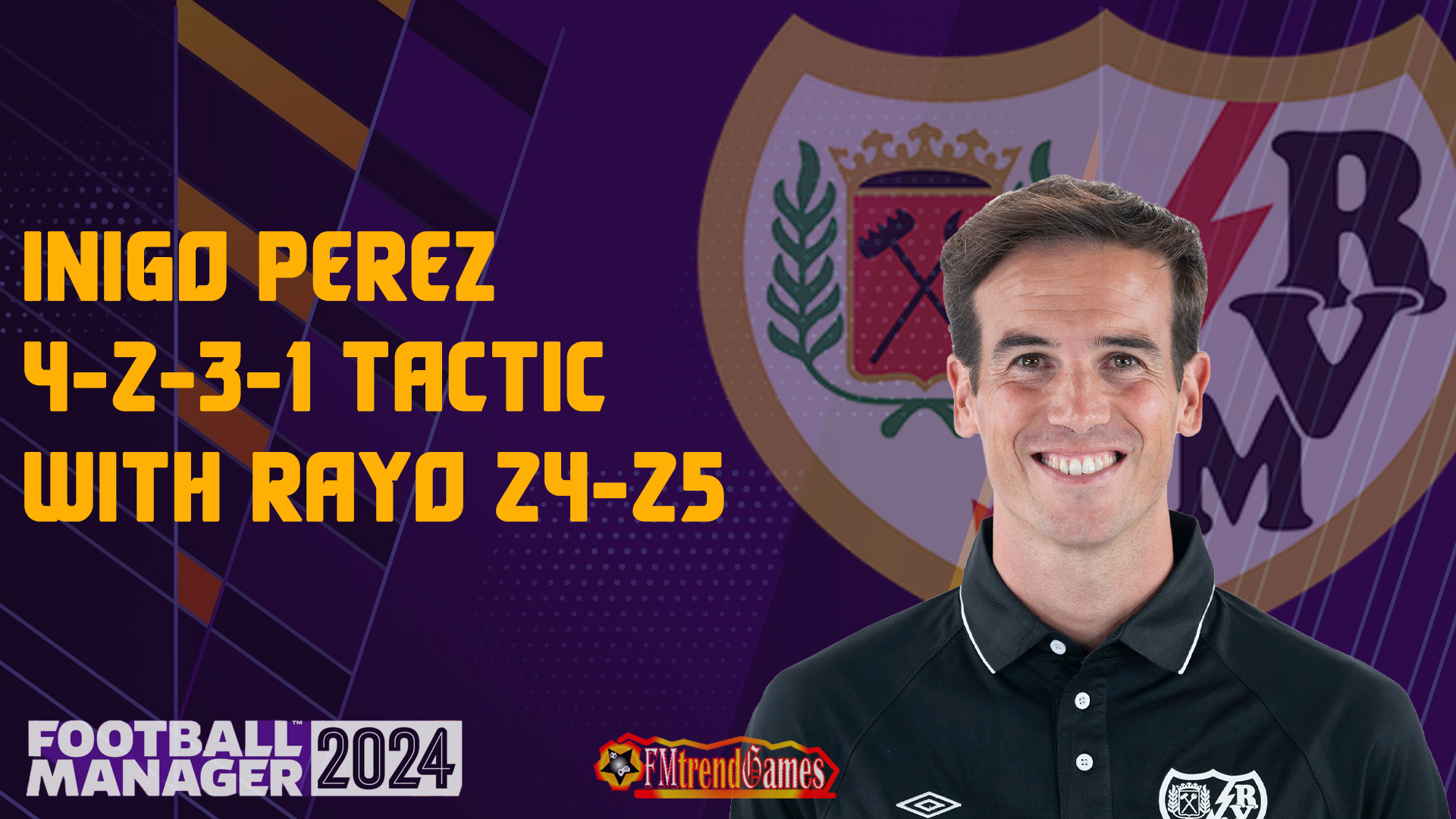 Inigo Perez 4-2-3-1 Tactic with Rayo Vallecano 24-25 Season