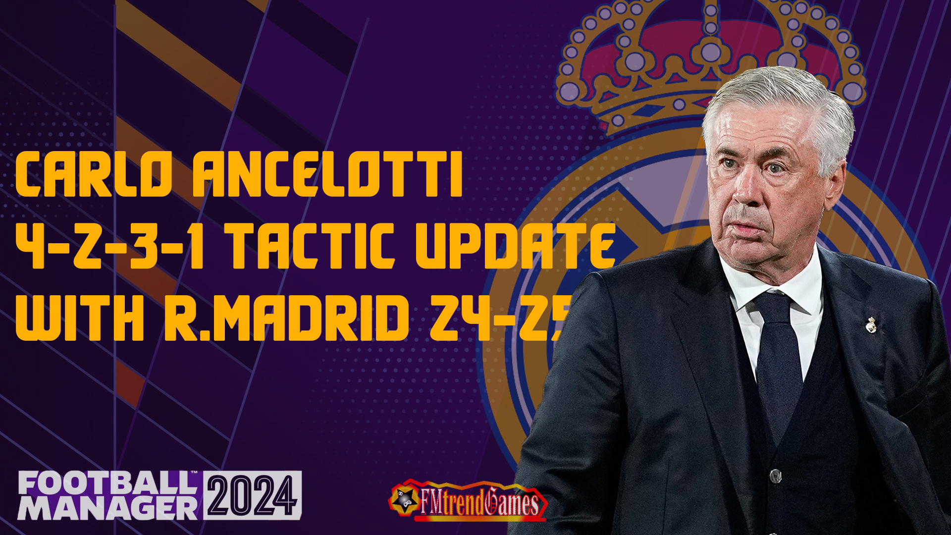 Carlo Ancelotti 4-2-3-1 Tactic Update with Real Madrid 24-25