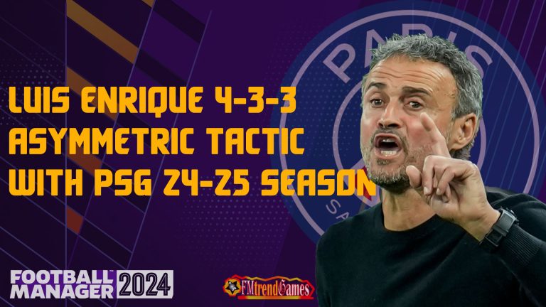 Luis Enrique 4-3-3 Asymmetric Tactic with PSG 24-25 Season