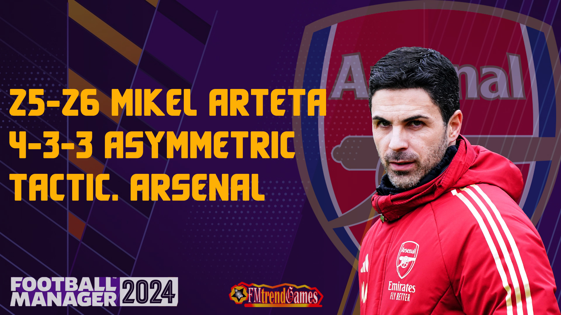 Here's 25-26 Mikel Arteta 4-3-3 Asymmetric Tactic. Arsenal this season, i.e the 25-26 season, is the perfect definition of squad depth. They have