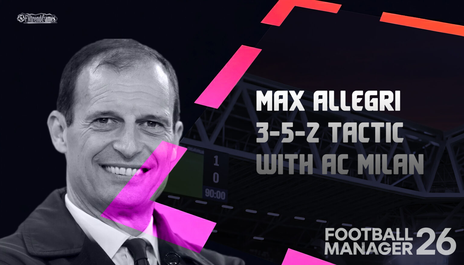 FM26 Max Allegri 3-5-2 Tactic with AC Milan | FMtrendGames