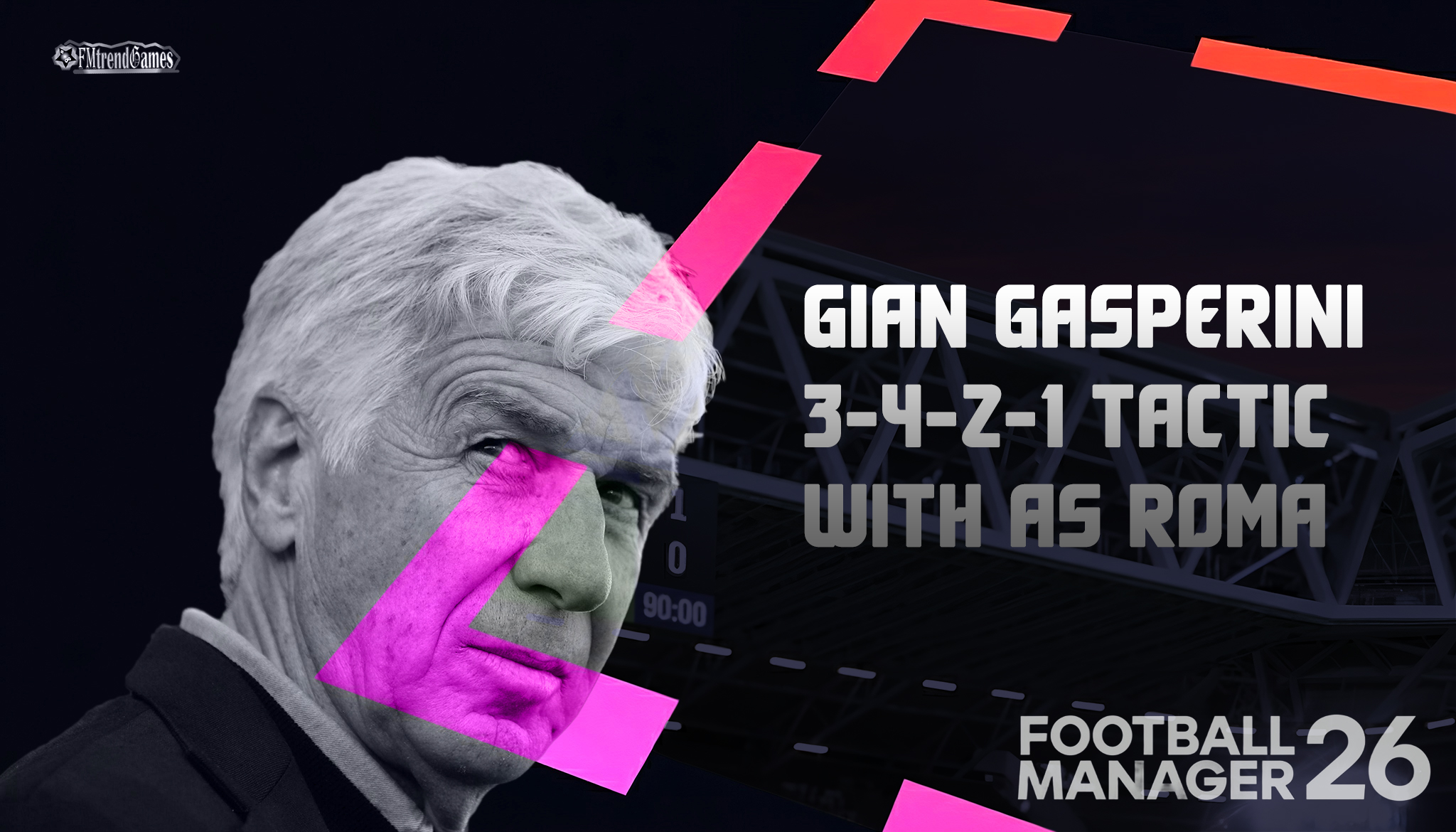 FM26 Gian Gasperini 3-4-2-1 Tactic with AS Roma
