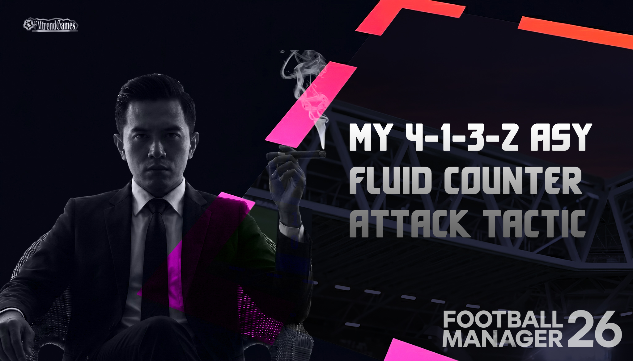 My FM26 4-1-3-2 Asymmetric Fluid Counter Attack Tactic