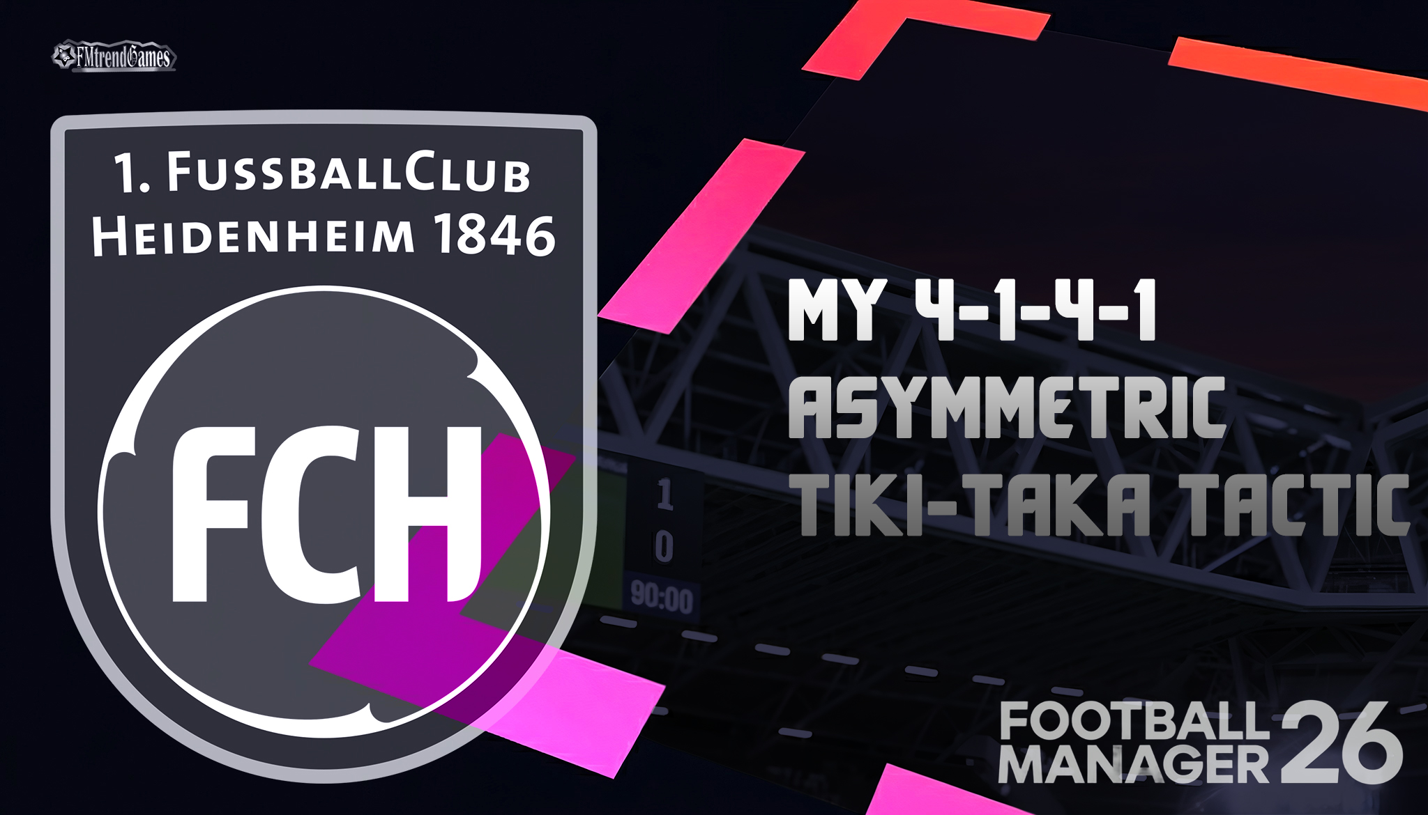 My 4-1-4-1 Asymmetric Custom Tiki-Taka Tactic with Heidenheim in FM26