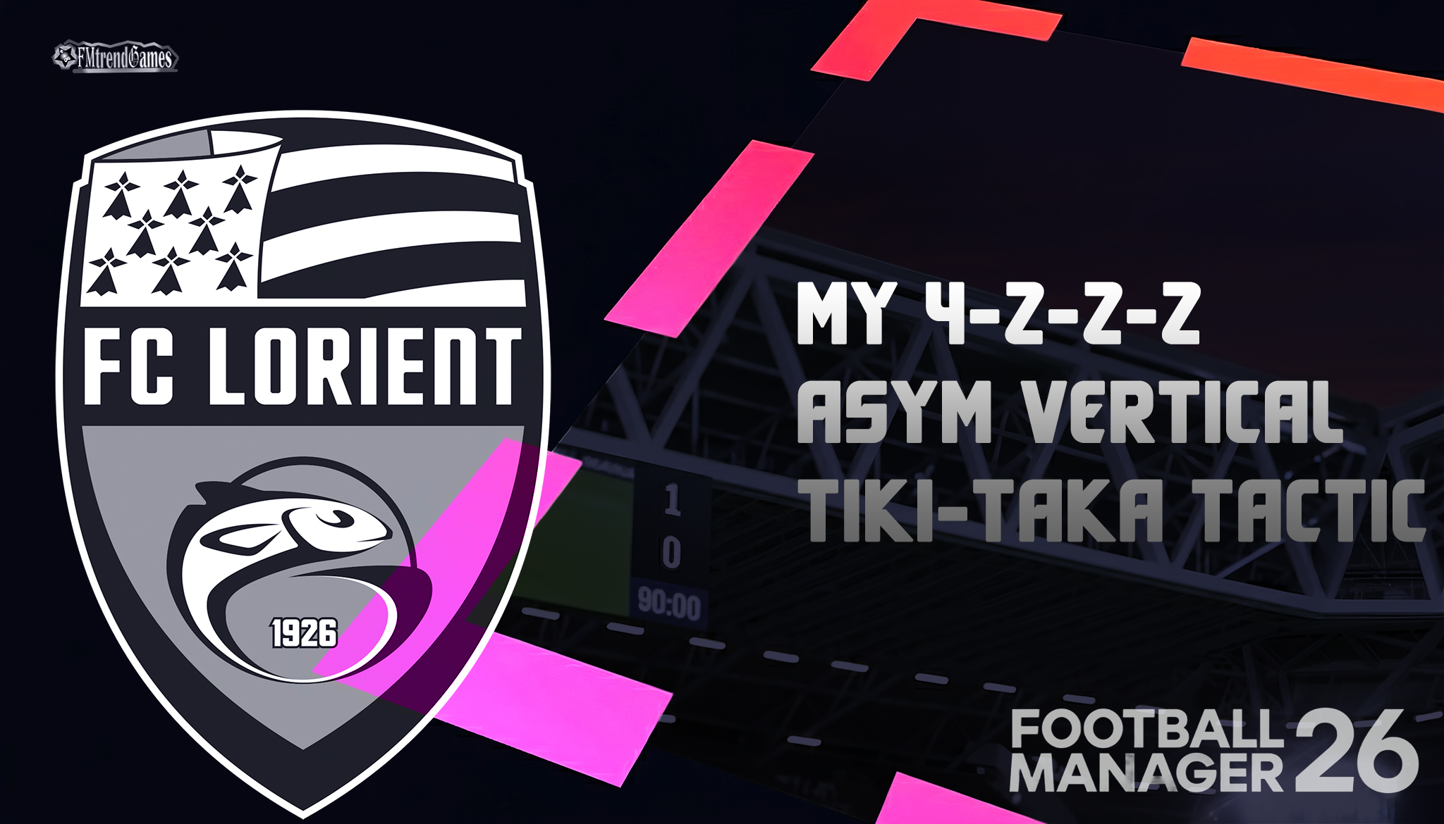 My 4-2-2-2 Asymmetric Vertical Tiki-Taka Tactic with Lorient FM26